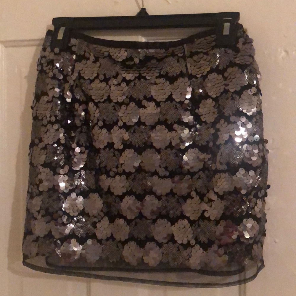 Black sequin skirt